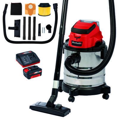 Aspirateur à eau et poussières sans fil TC-VC 18/20 Li S Kit - 20L - Einhell - Batterie 3,0Ah incluse_3