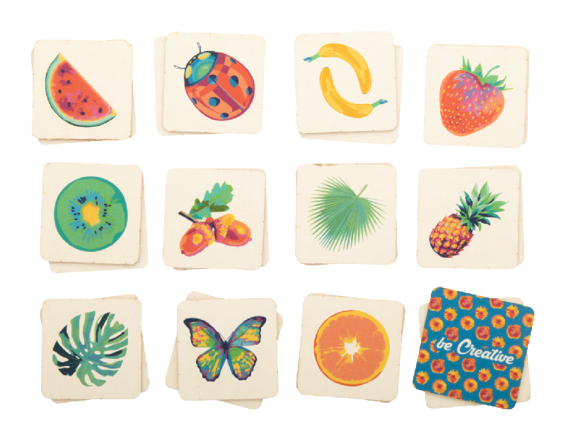 Jeu de mémoire personnalisé - 24 tuiles en carton 40x40 mm - Impression quadri recto verso et boîte_3