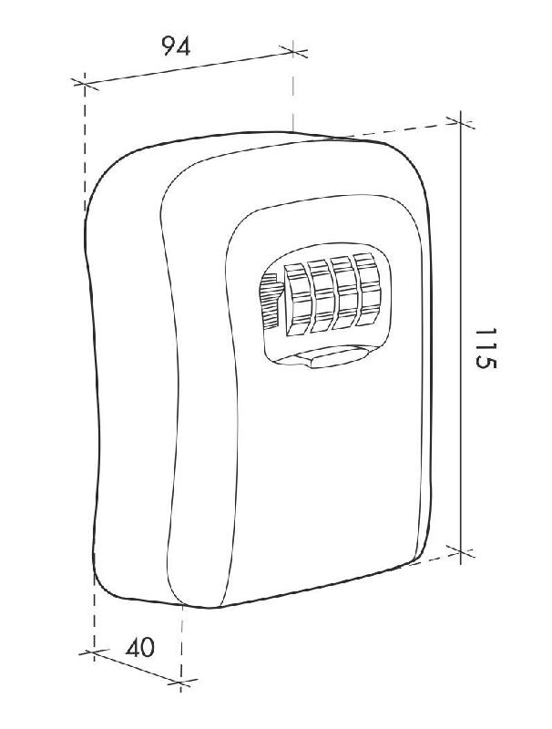 Boîte à clé murale à combinaison - Alliage moulé - 4 viroles - THIRARD - Noir - Réf. 00071029_3
