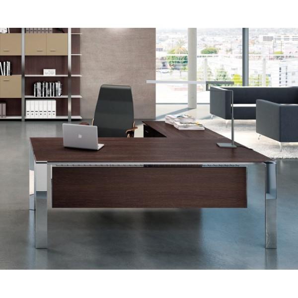 Bureau X7 avec piètements chromés - Officity. - 190, Orme, Gauche_0