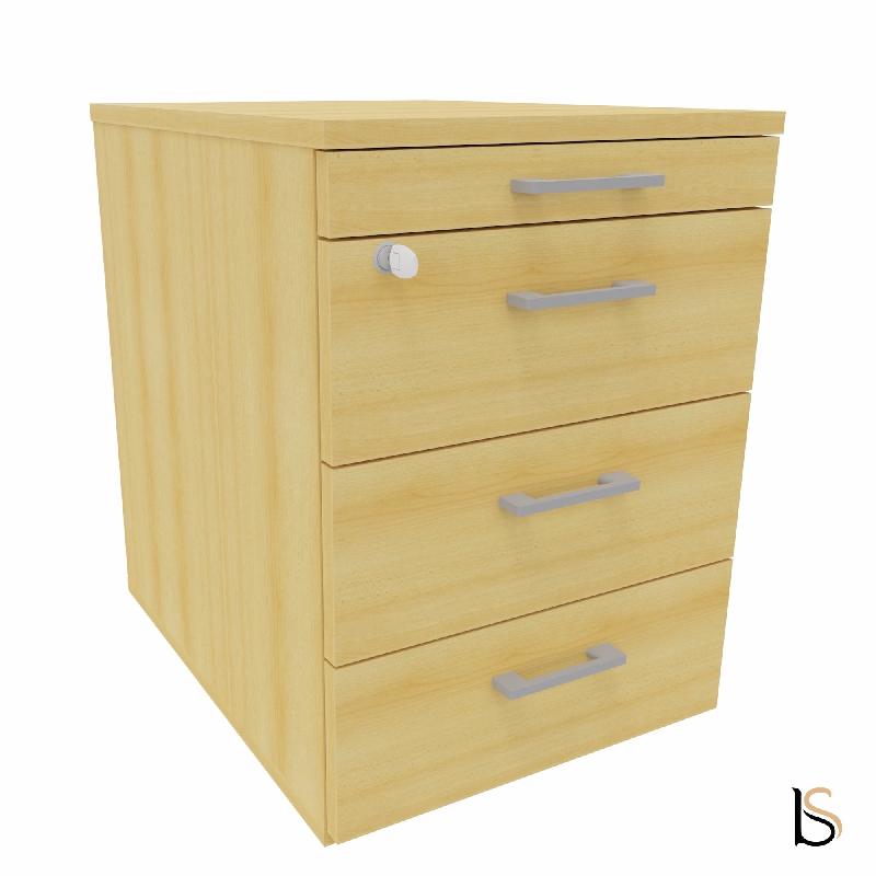 Caisson mobile 3 tiroirs  + 1 plumier  - QUADRIFOGLIO - Hêtre_3