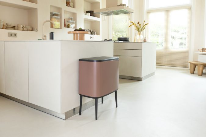 Poubelle tri sélectif Bo Touch Bin - 11 + 23 litres - Satin Taupe - Brabantia - 2 compartiments - 34L_3