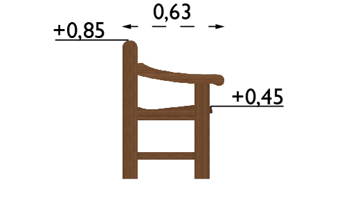 Chaise public England réf 8037812 - Hags - Brun - Free Standing_3