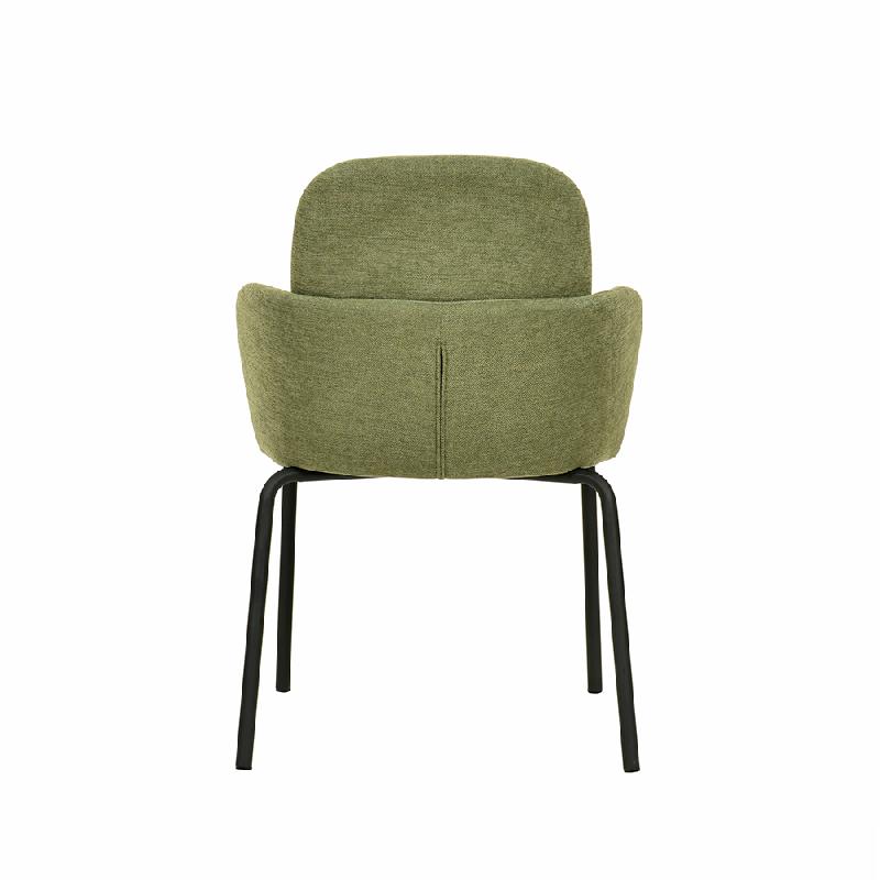 Paddy - Chaise empilable en tissu vert_3