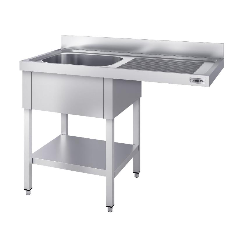 Plonge Inox 1 bac avec passage lave-vaisselle - P 700 - GGM -_3