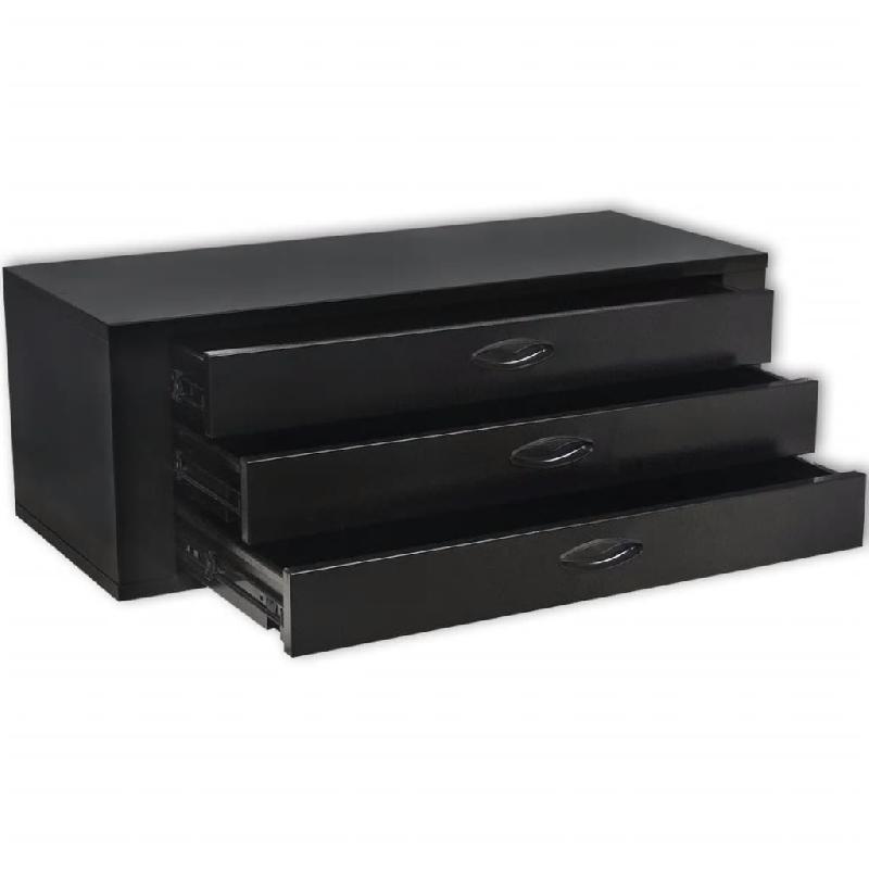 Vidaxl coffre à outils métallique 3 tiroirs noir 20121_3