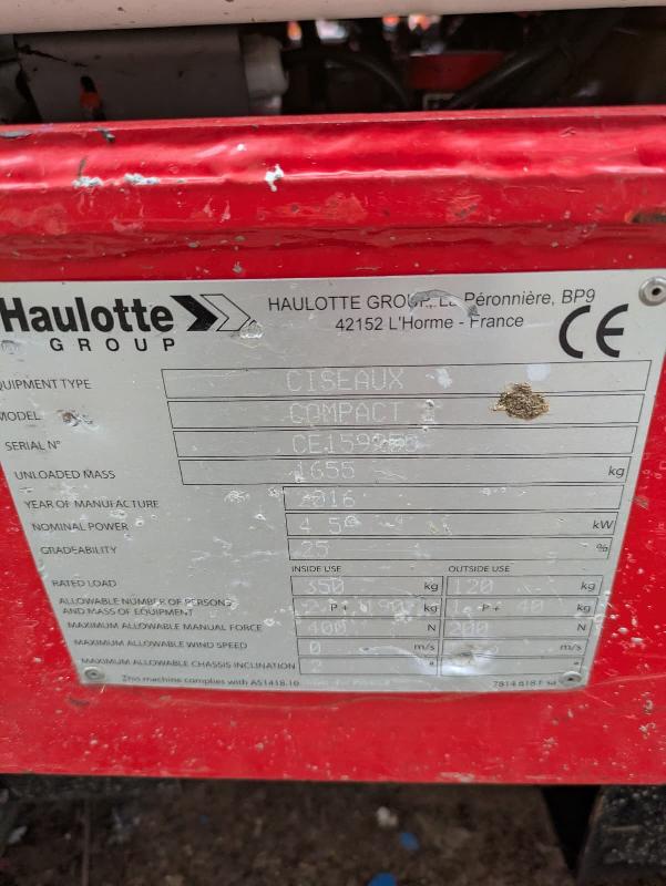 Nacelle ciseaux HAULOTTE compact 8 occasion_3