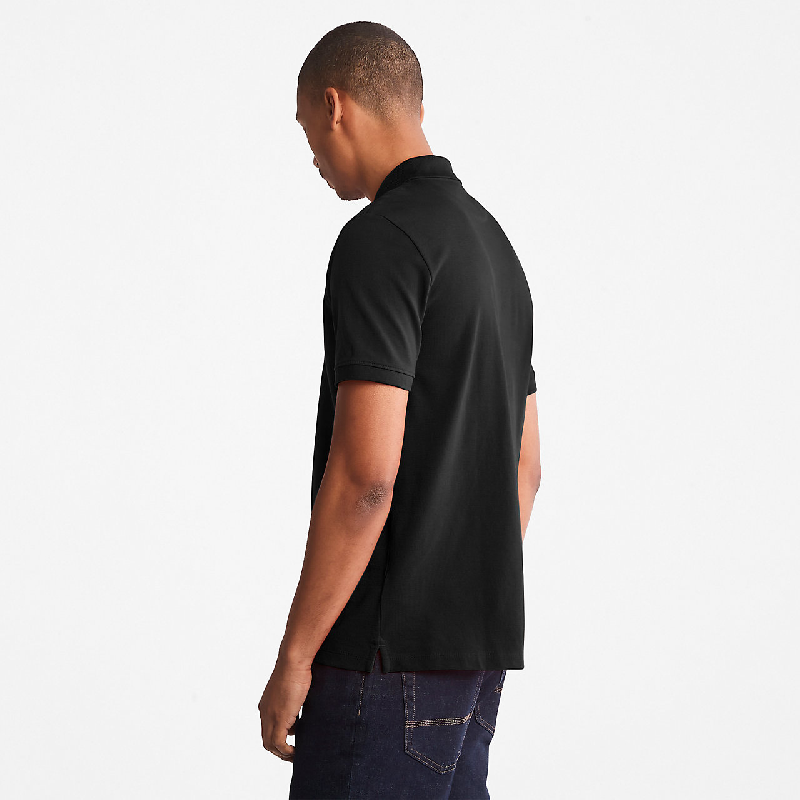 Polo coton piqué bio manches courtes Timberland - Réf: TB0A26N4 - Coupe droite décontractée et logo brodé_3