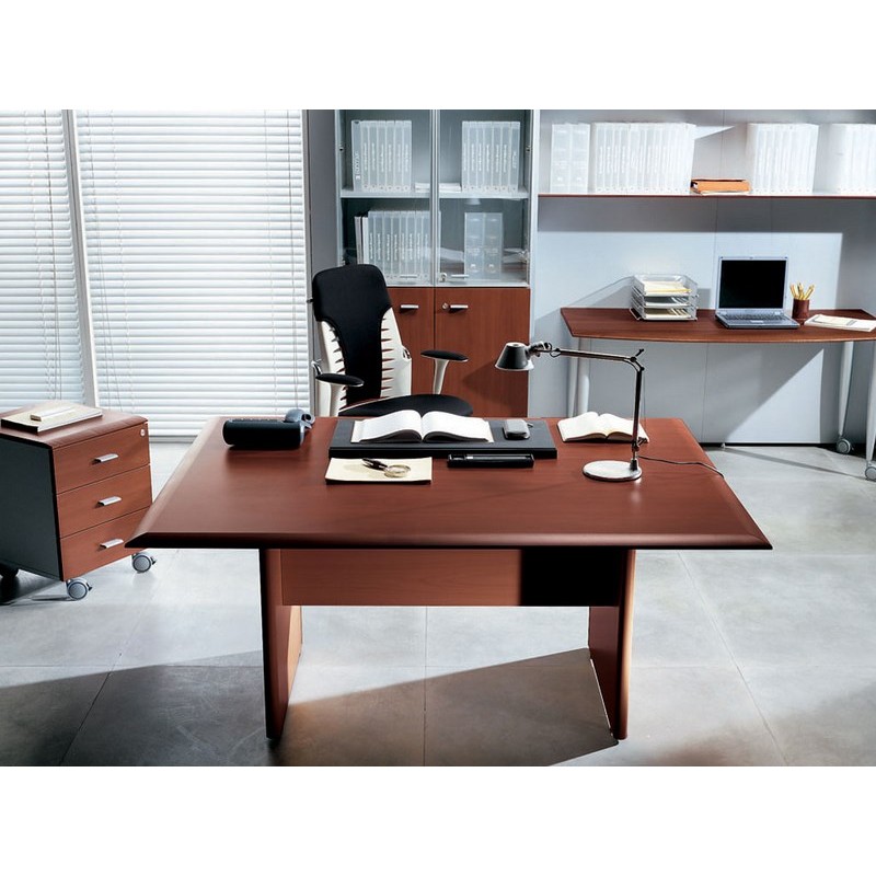 Bureau de direction en bois - FILL EVO - pieds panneaux - LAS - L 180 x 90 cm_3