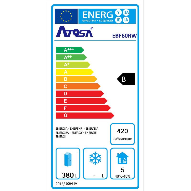 Armoire réfrigérée semi professionnelle positive 600L Ventilée blanche Atosa_3