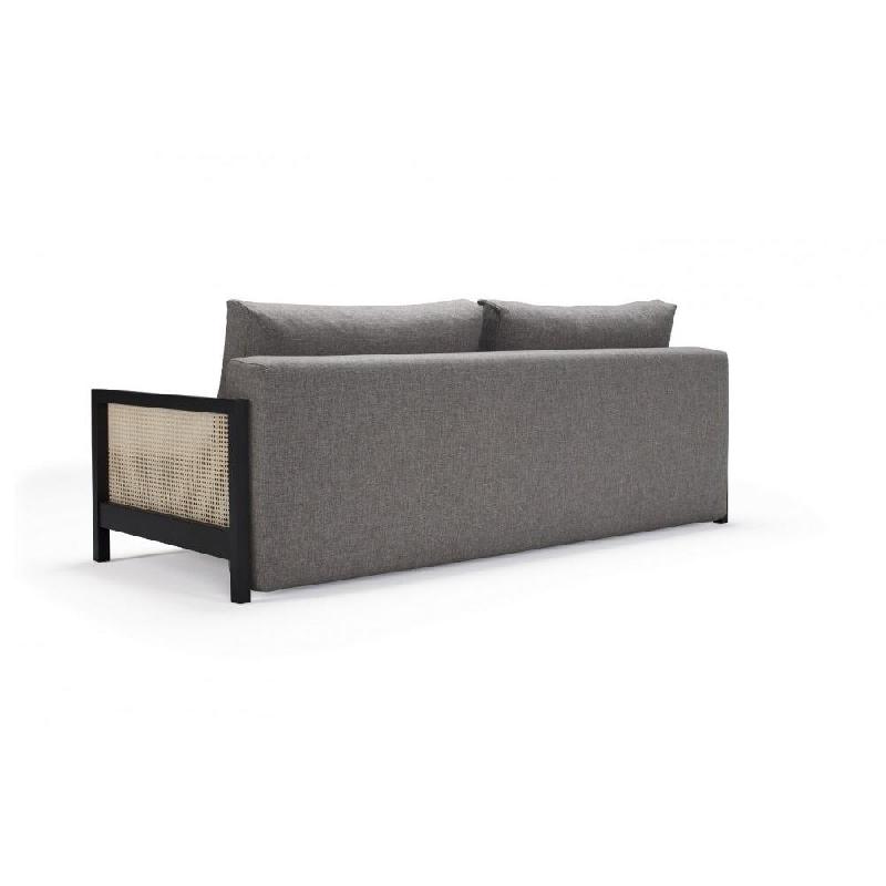 Innovation Living - Canapé design Art Déco Narvi convertible 200x140 cm - Tissu Mixed Dance Grey_3