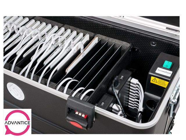 Paraproject Case U20 Plus - Classe mobile pour 20 tablettes avec kit réseau et charge ultra-rapide_3