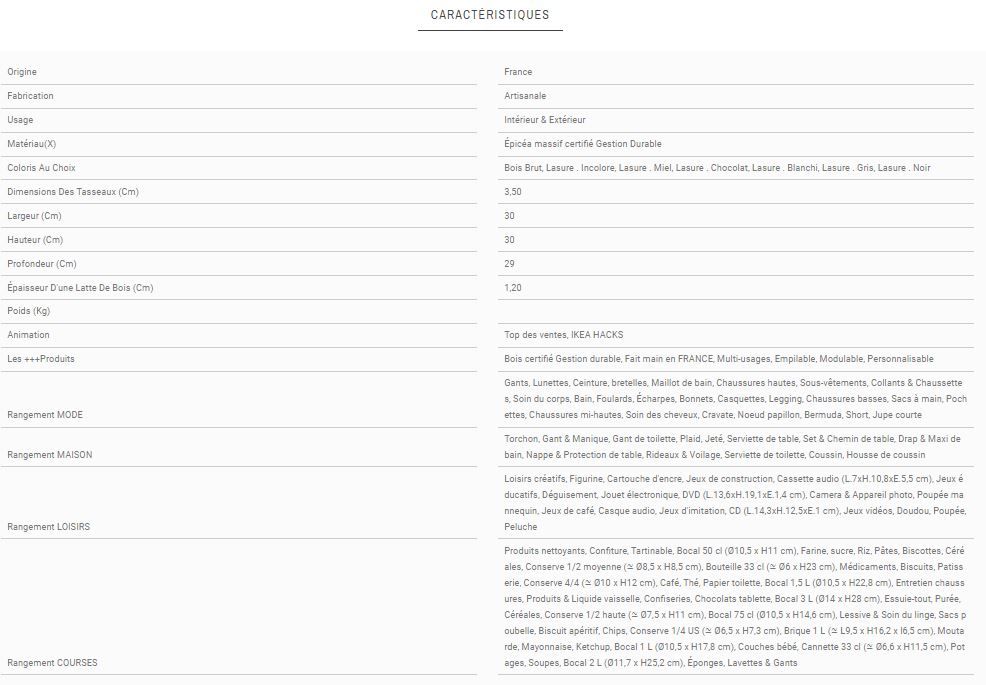 Eket - caisses en bois Simply a Box - L30 x H30 x P29 cm - bois brut et 6 coloris lasure à l'eau_3