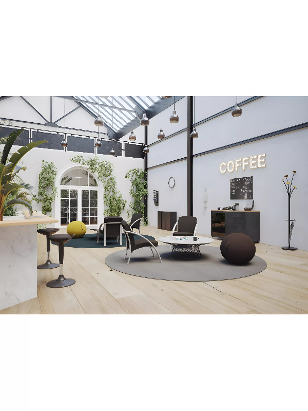 Porte manteau design noir & bois clair FESTY_3