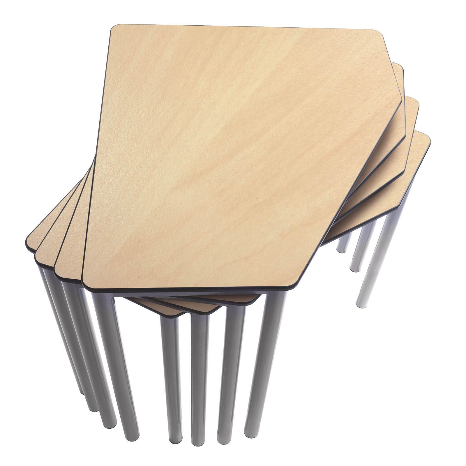 Table scolaire modulable EWT.5-100 - Table pentagonale pour classe flexible - Plateau HPL_4