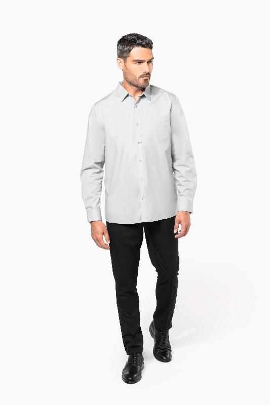 Chemise de travail en popeline 100% coton - Manches longues - Réf: K541 - Marque Kariban_3