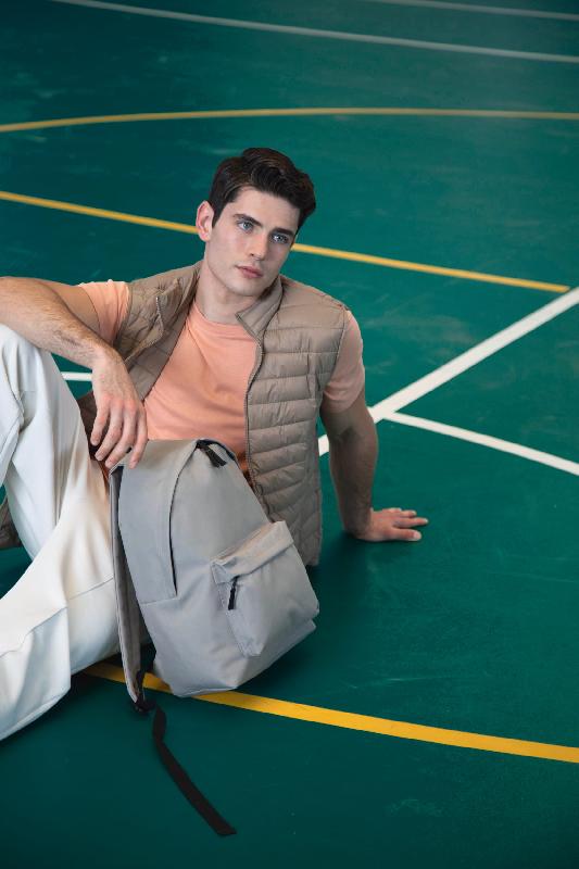 Sac à dos casual recyclé avec poche frontale - Kimood - Réf: KI0184 - 50% polyester recyclé_3