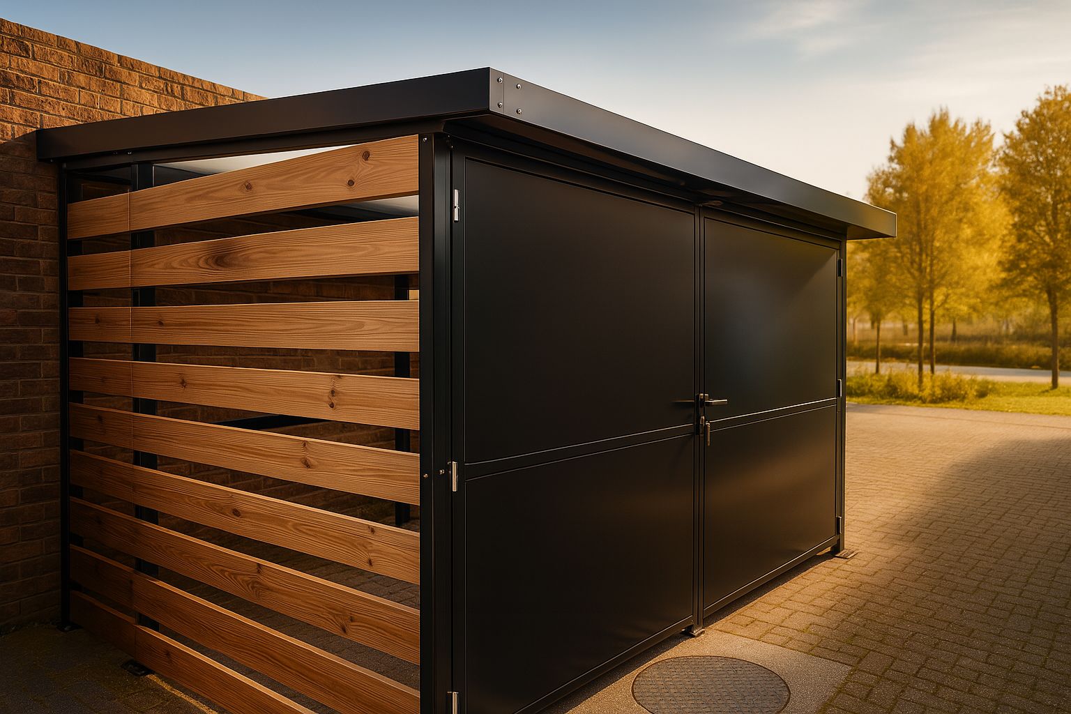 Abri bus Héritage Bosco 3 - structure en acier - bardage en verre sécurit - banc assis-debout - 490 x 185 cm - style Art Nouveau_2