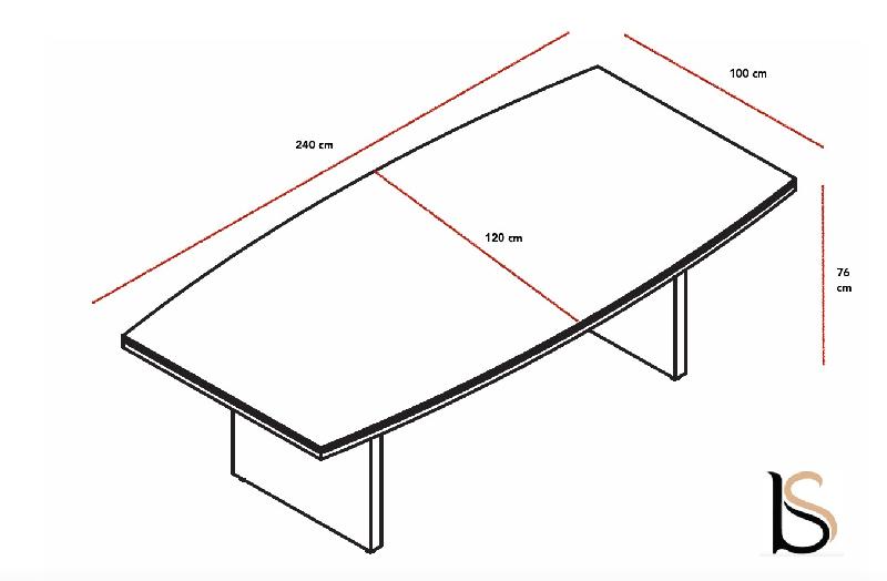 Table de réunion 6 personnes Status - MDD - Non, Wenge_3