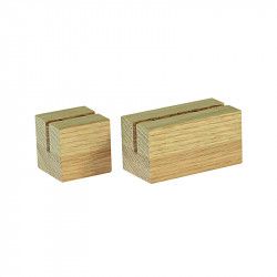 Porte-affiche sur socle bois - chêne brut FSC - vis nylon - Etiq Création - format A4 (21 x 29,7 cm)_3