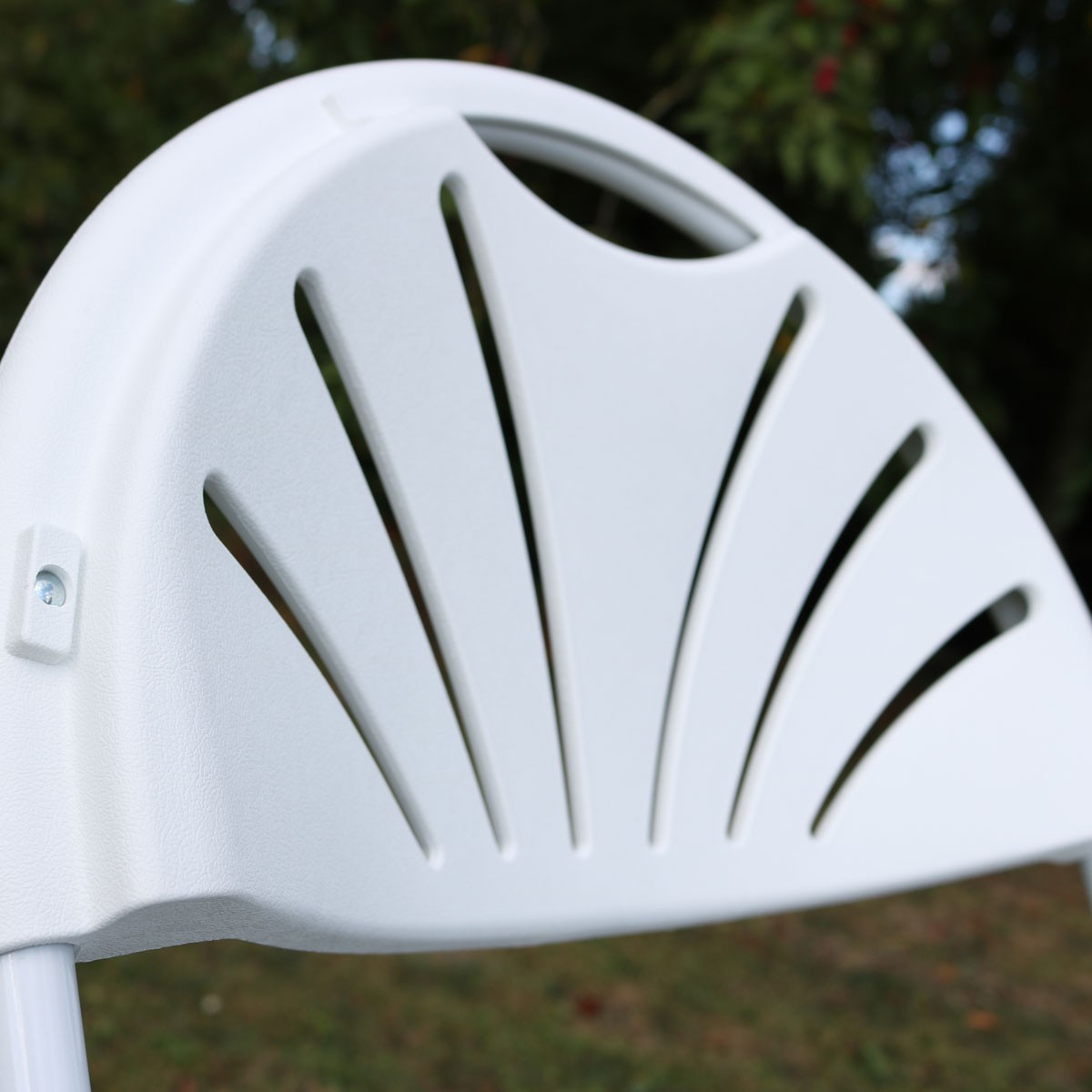 Chaise pliante en acier époxy et housse blanche en spandex - Intérieur/Extérieur - Usage professionnel_3