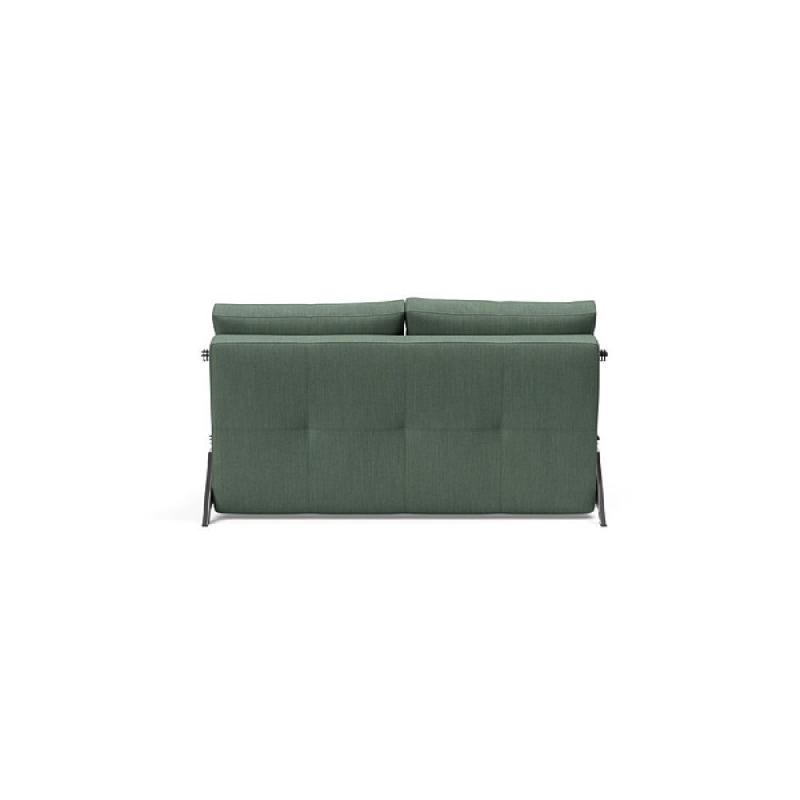Canapé design convertible Cubed 02 Chrome - Innovation Living - 200x140 cm - Tissu Elegance Green_3