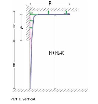 Porte sectionnelle industrielle en acier de 40 mm. d'épaisseur, équipées de ressorts robustes qui facilitent les ouvertures manuelles ou motorisées - GLG_3