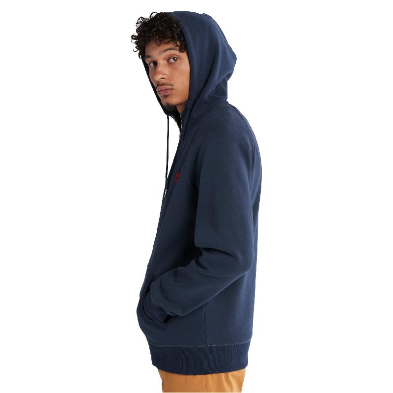 Sweat-shirt à capuche zippé Exeter River Timberland - Réf : TB0A2F6Y - 80% coton, 20% polyester - Coupe droite - Disponible en plusieurs tailles et couleurs_3