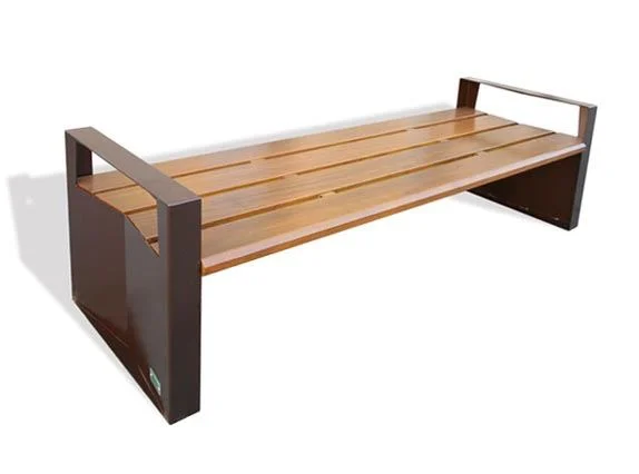 Banc ALEA en bois et tôle d'acier_3