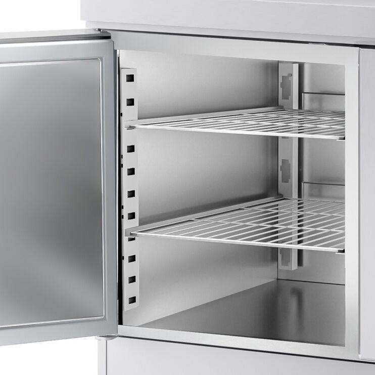Tour pâtissier réfrigéré 3 portes et plan en inox - P 800 mm |  BKJ208ND_3