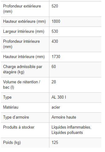 Armoire de sécurité anti-feu 140184W - double paroi isolée, 3 étagères réglables, portes à fermeture automatique_3