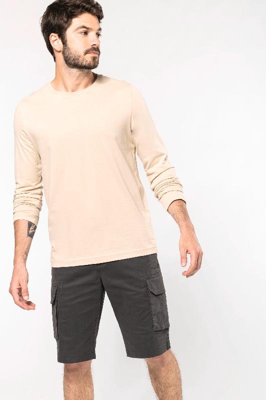 Bermuda multipoches homme - Réf: K754 - Kariban - Tissu sergé finition peau de pêche - Coloris Olive Camouflage_3