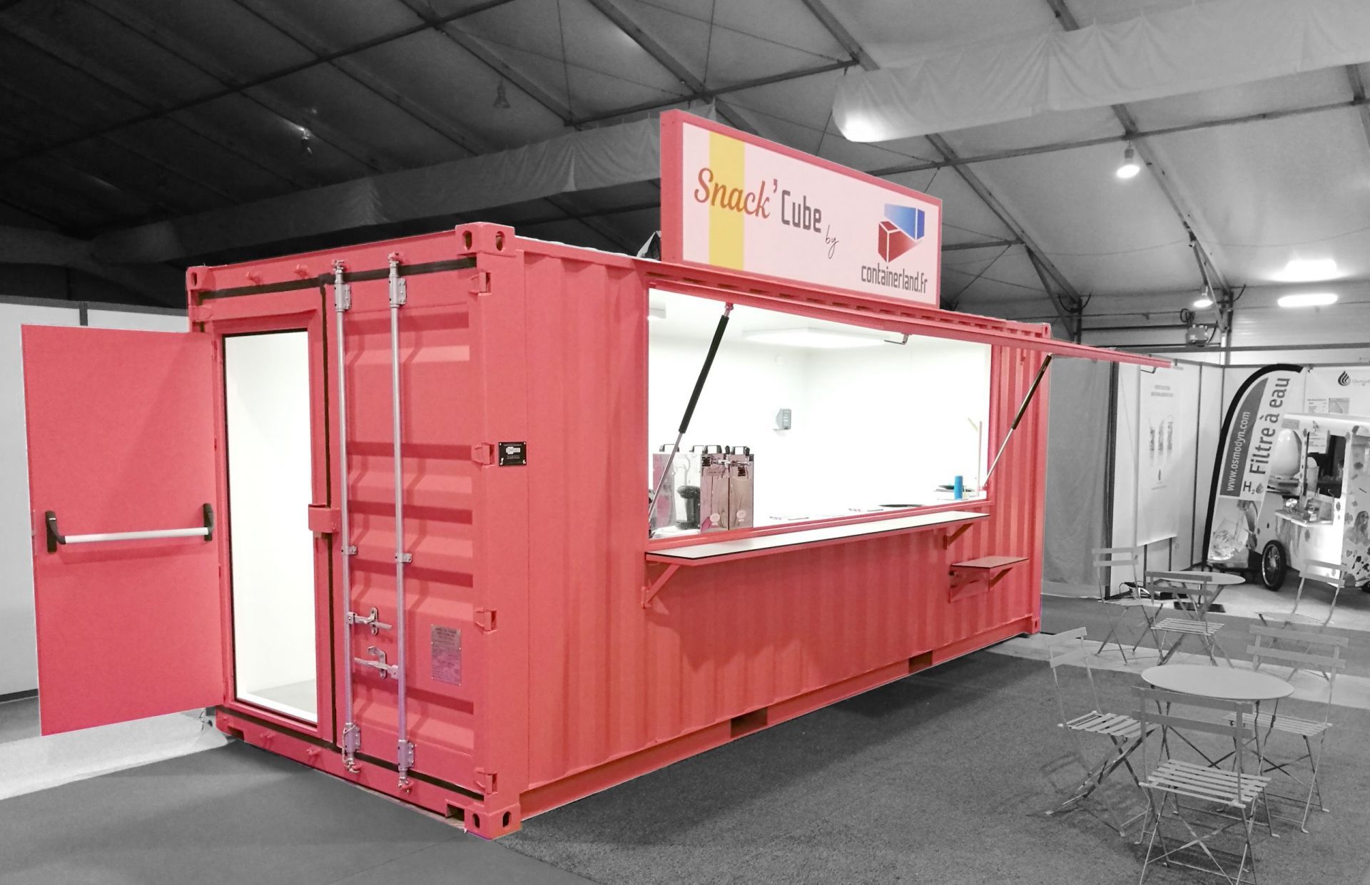 Container amenage snack bar
