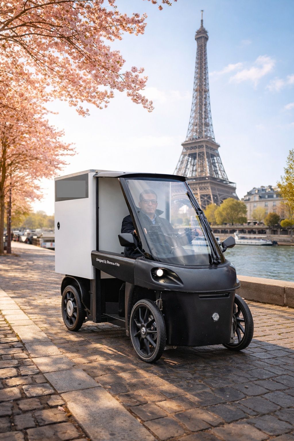 Vélo Quadricycle professionnel City Q 850 - Caisson Pick Up ouvert polyvalent - Charge maximale 170kg - Autonomie 150 km - Volume 1 m³_4