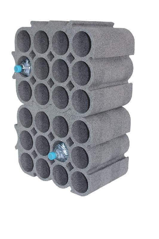 Casier à bouteilles 12 emplacements en polystyrène - empilable et solidaire_3