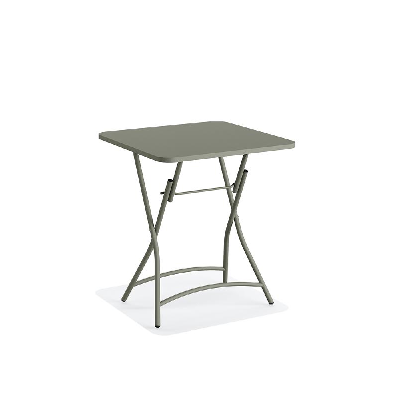 Breeze - Table de bistrot pliable 60x60 cm en métal Vert_3