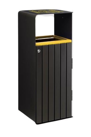 Corbeille 110L Artri - Fabrication française - Acier poudré anti-UV et anti-corrosion - Porte in-dégondable_3