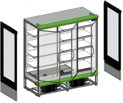 Vitrine réfrigérée pour supermarché à froid positif EXTRA1250CD L1350mm 38471 TEFCOLD_3