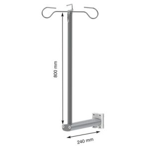 E Cart LD 7 - Pré-configuration pour écran - Chariot informatique médical - Ergonoflex - Aluminium anodisé - 25 kg_3