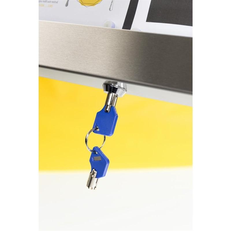 Porte-menu mural à LED couleurs en inox 4xA4 | Securit - CU937_3