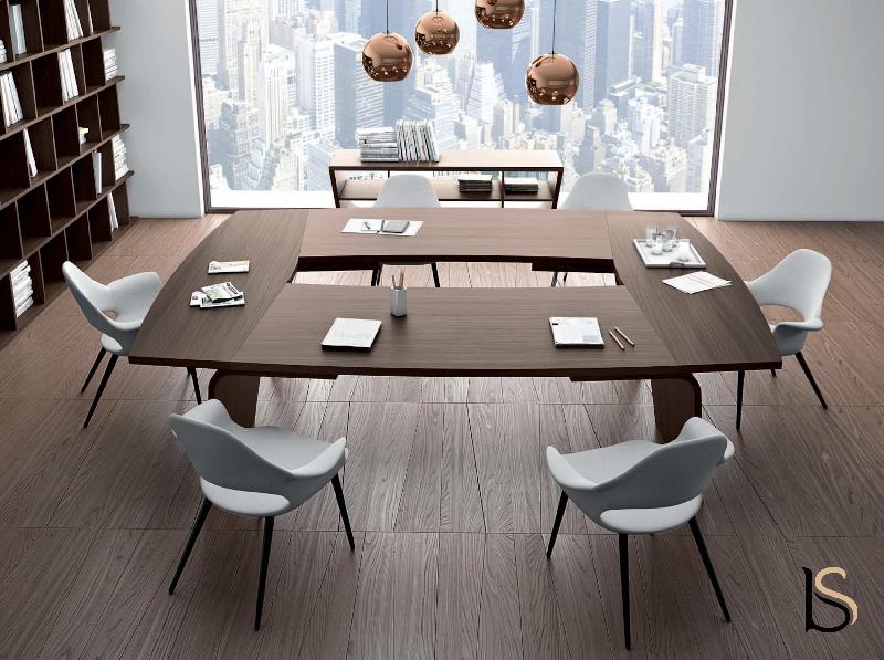 Table de réunion Larus pour 8 à 10 personnes - Dellarovere - 314, Chêne foncé_3