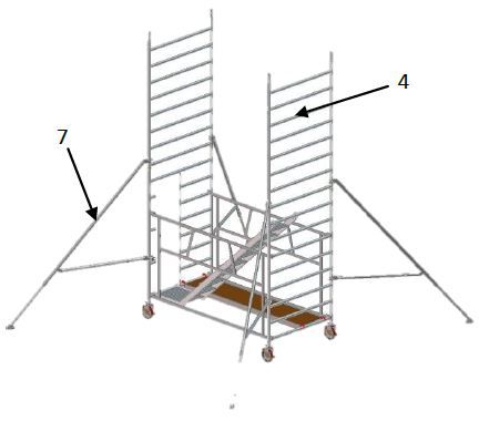 Échafaudage roulant uranus - fortal sa - charge d’exploitation par module de plancher 200 kg/m²_3