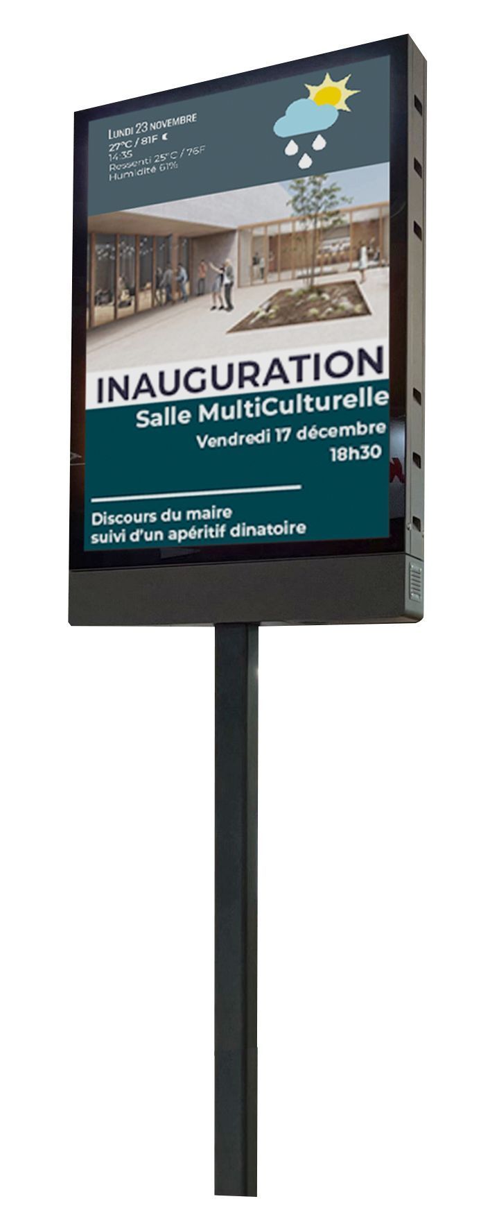 Écran publicitaire LED résistant aux conditions météorologiques