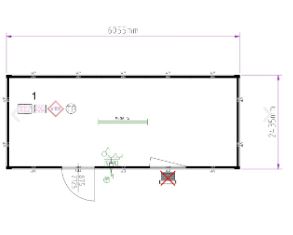 Base vie monobloc en location - 14.74m² - Dimensions extérieures 6.055 x 2.435 x 2.591 - Poids 1.630 Kg_3