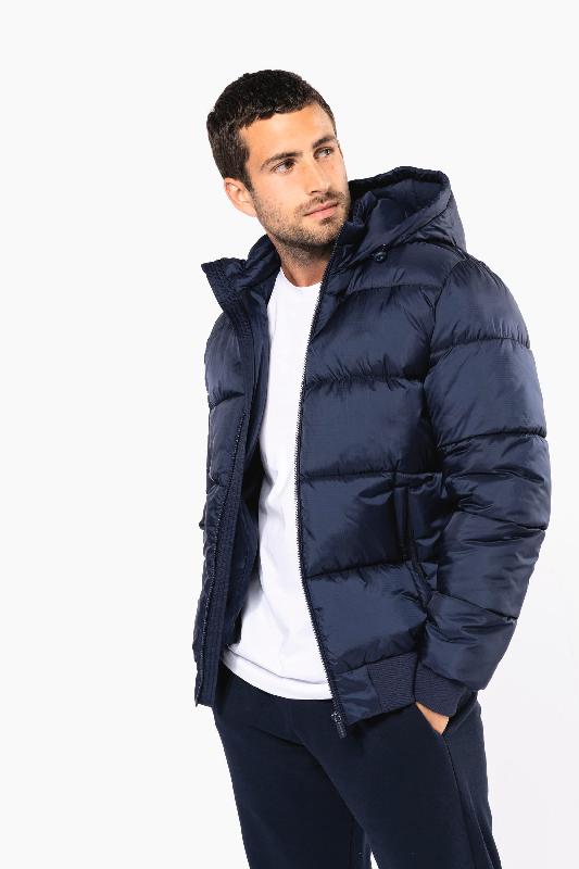 Veste unisexe ripstop recyclée à capuche - Tissu déperlant et intérieur matelassé - Réf: K6166_3