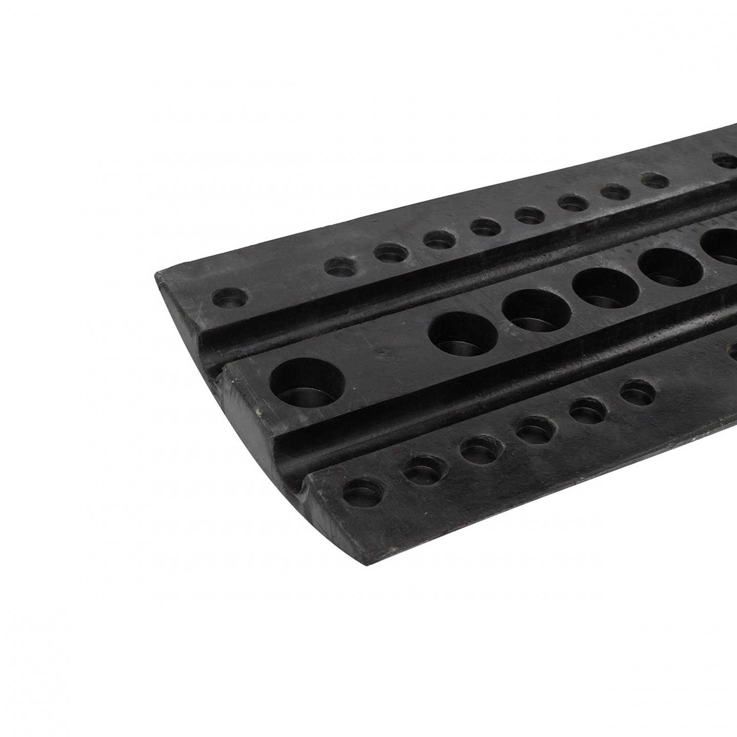 Ralentisseur de vitesse monobloc - 5 bandes réfléchissantes et 10 réflecteurs - haute visibilité - en caoutchouc recyclé_3