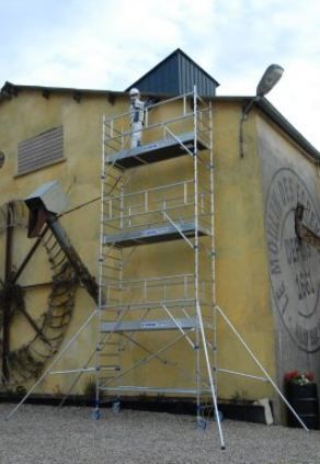 Échafaudage roulant aluminium Totem 2 Box 250 - Comabi SNC - hauteur de travail max. 9,85 m - liaison échelon/montant sertie_3