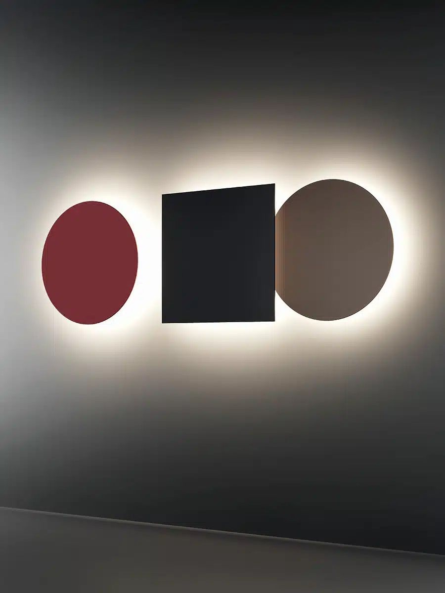 Applique ou plafonnier LED PUZZLE-MEGA - formes géométriques rondes et carrées, finitions mattes, dimensions variées_3
