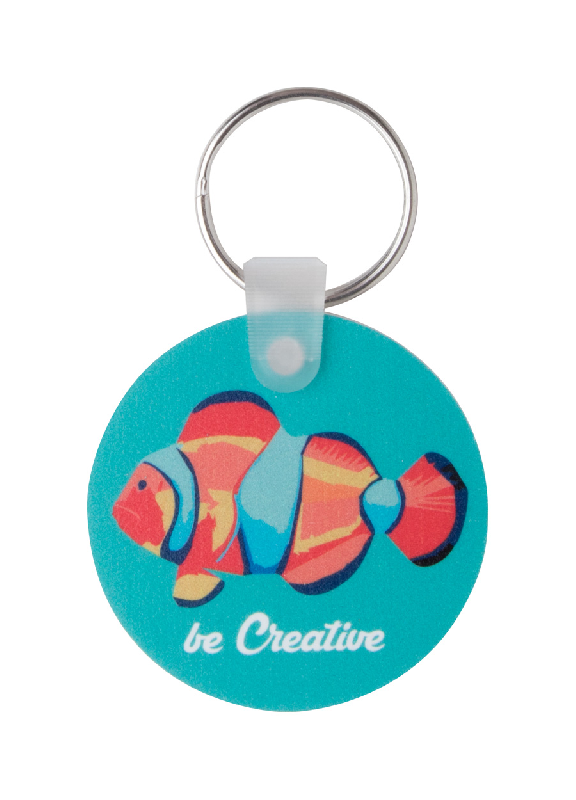 Porte-clés publicitaires rond en mousse PVC - Impression quadri UV Led - Minimum 200 pièces_3