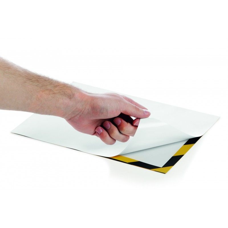Idu0402-2 - 2 porte-affiches SECURITY adhésifs repositionnables Duraframe® A4 - Coloris norme ISO 3864-4_3